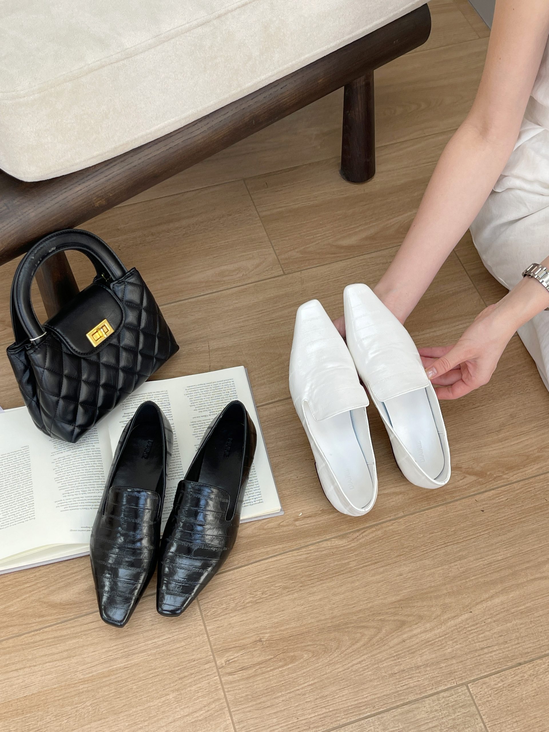 british-retro-square-toe-loafer-shoes-for-women-low-heel-slip-on-casual-leather-shoes British Retro Square Toe Loafer Shoes for Women - Low Heel Slip-On Casual Leather Shoes