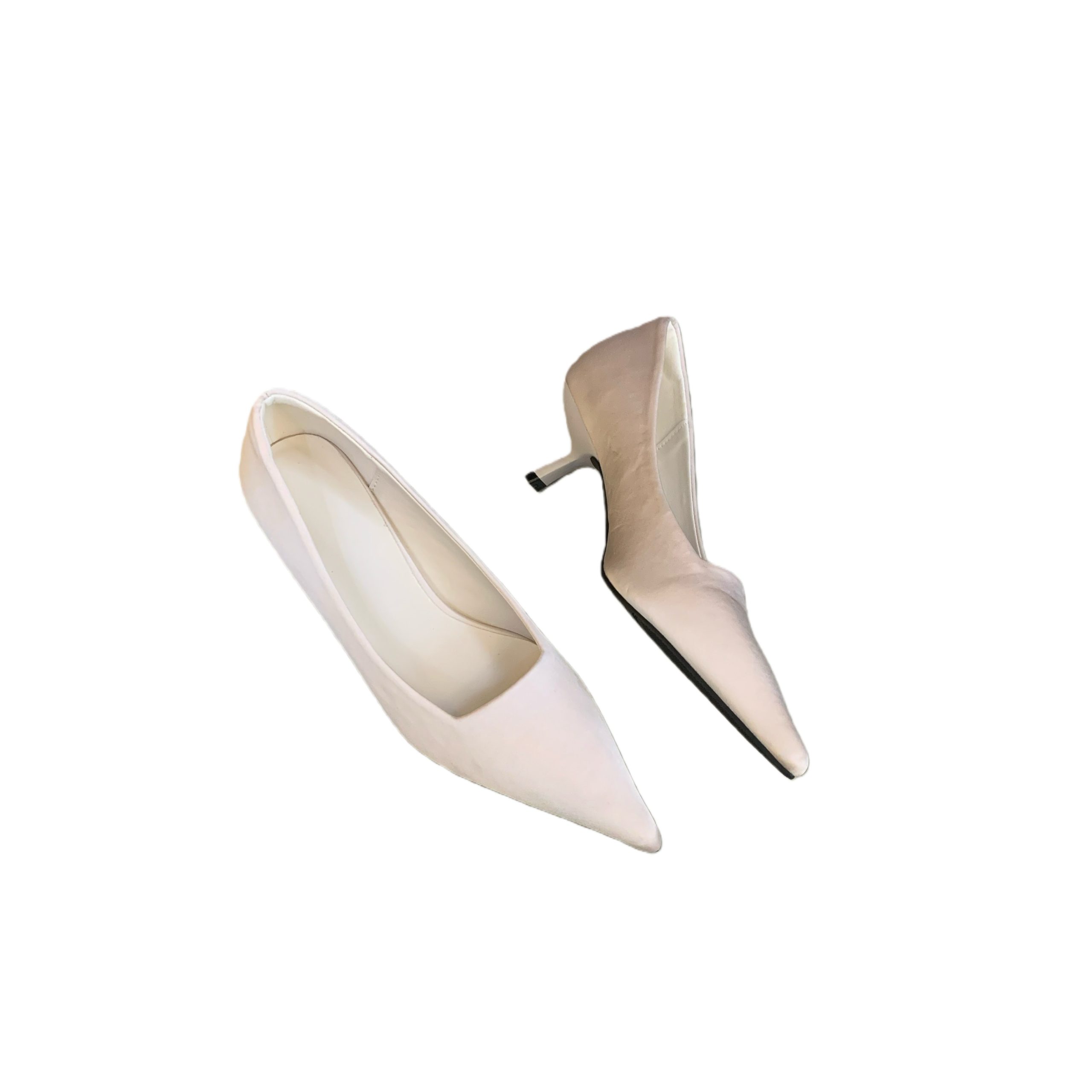 DIAIRIZ Women's Pointed Toe Kitten Heel Shoes 2026 Spring Light Beige Simple Elegant Commuter Low Top Shoes